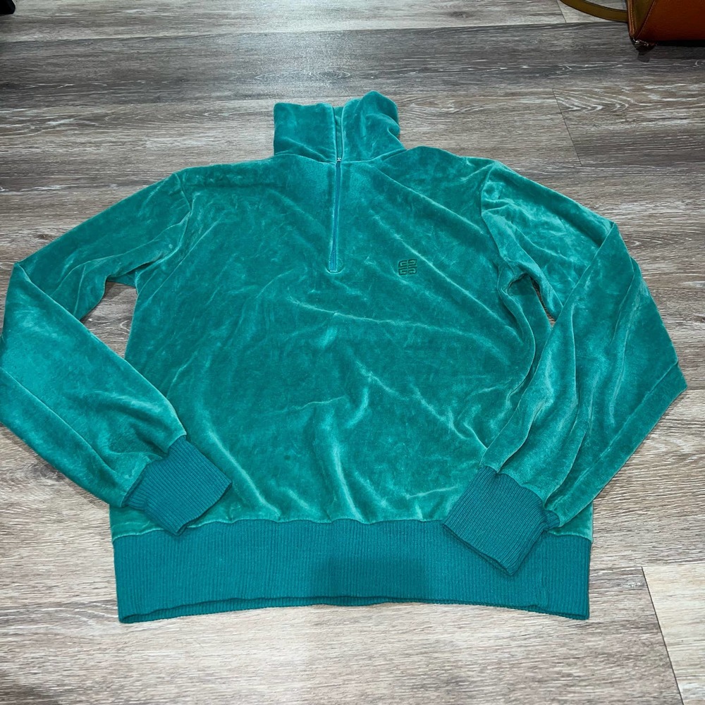 Givenchy for ChesaVelour Aqua Quarter Zip